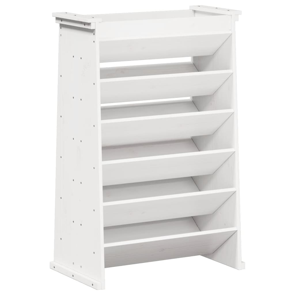 Kruidenbak 6-laags 69x40x101,5 cm massief grenenhout wit - AllerleiShop