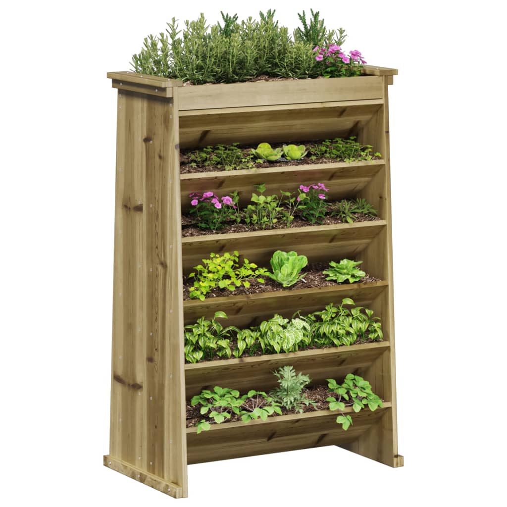 Kruidenbak 6-laags 69x40x101,5 cm geïmpregneerd grenenhout - AllerleiShop