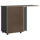 Rolkast met bureau MOSS massief grenenhout zwart