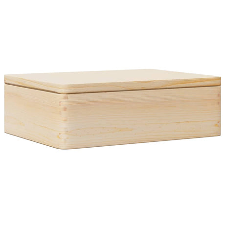 Houten kist met deksel 40x30x13 cm massief grenenhout - AllerleiShop