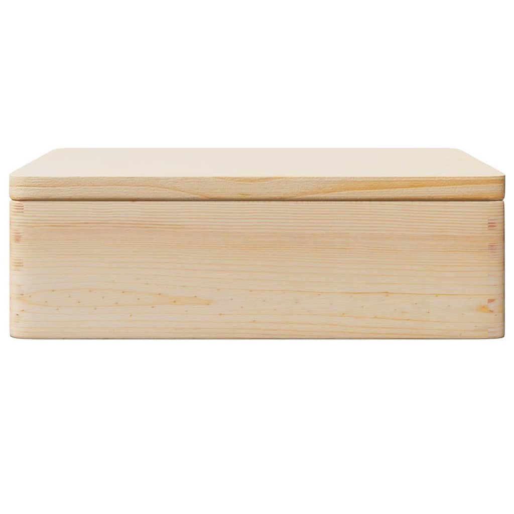 Houten kist met deksel 40x30x13 cm massief grenenhout - AllerleiShop