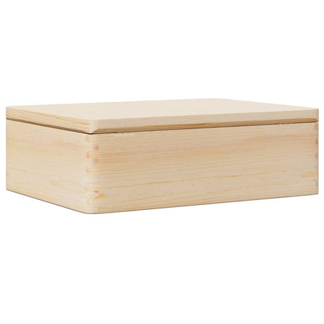 Houten kist met deksel 40x30x13 cm massief grenenhout - AllerleiShop