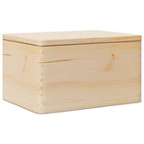 Houten kist met deksel 40x30x23 cm massief grenenhout - AllerleiShop