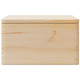 Houten kist met deksel 40x30x23 cm massief grenenhout - AllerleiShop