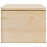 Houten kist met deksel 40x30x23 cm massief grenenhout - AllerleiShop