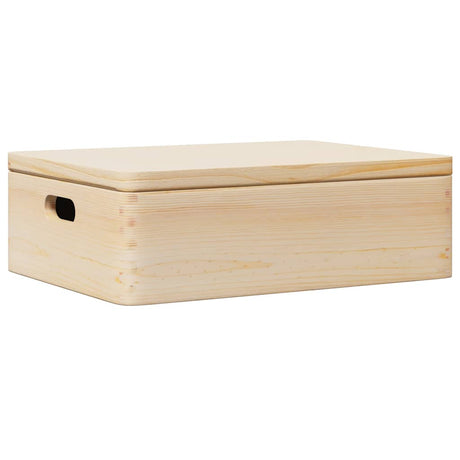 Houten kist met deksel&handvatten 40x30x13cm massief grenenhout - AllerleiShop