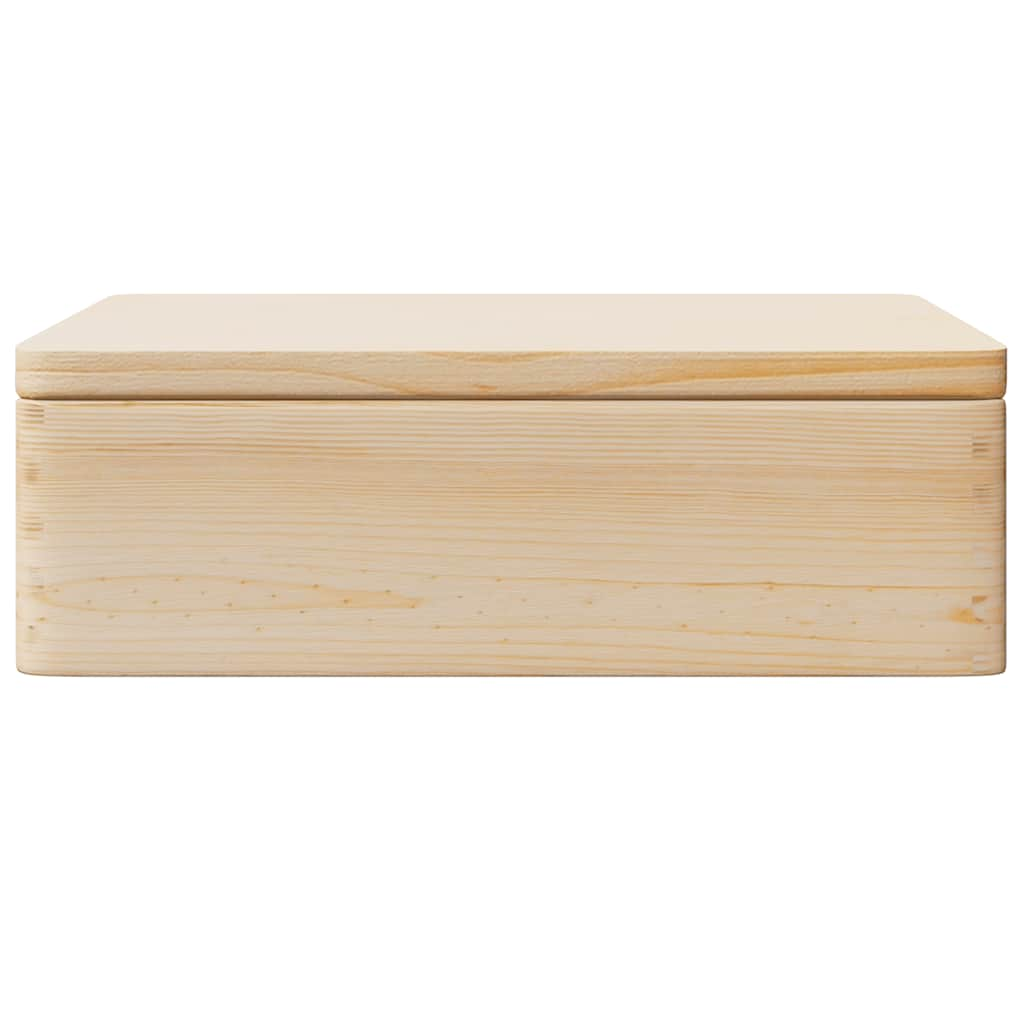 Houten kist met deksel&handvatten 40x30x13cm massief grenenhout - AllerleiShop