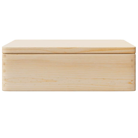 Houten kist met deksel&handvatten 40x30x13cm massief grenenhout - AllerleiShop