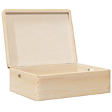 Houten kist met deksel&handvatten 40x30x13cm massief grenenhout - AllerleiShop