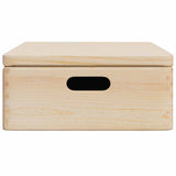 Houten kist met deksel&handvatten 40x30x13cm massief grenenhout - AllerleiShop