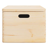 Houten kist met deksel&handvatten 40x30x23cm massief grenenhout - AllerleiShop