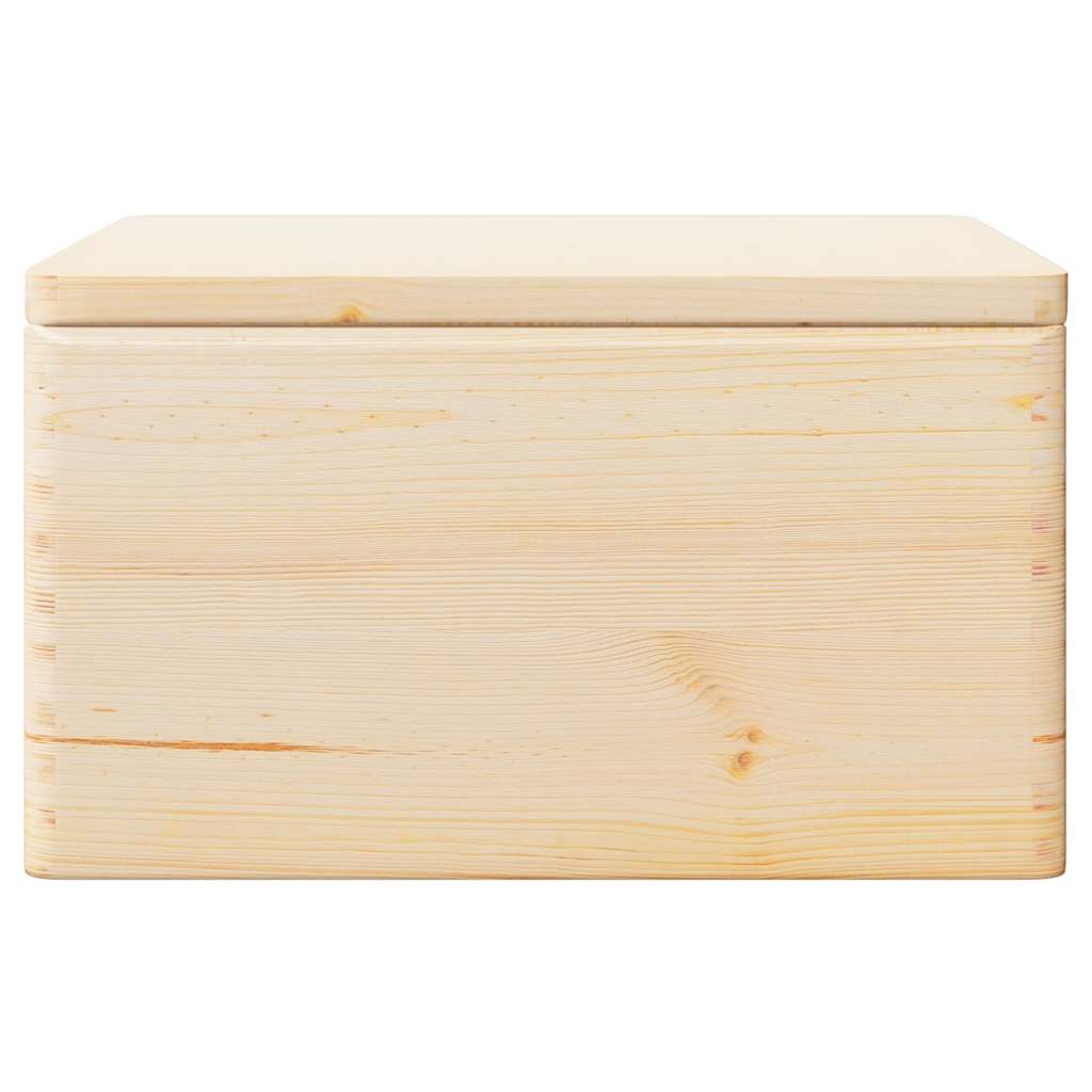 Houten kist met deksel&handvatten 40x30x23cm massief grenenhout - AllerleiShop