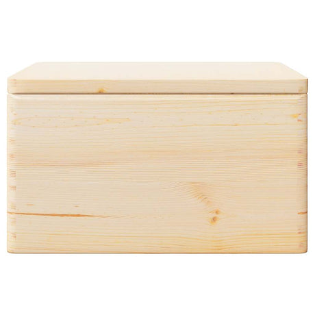 Houten kist met deksel&handvatten 40x30x23cm massief grenenhout - AllerleiShop