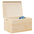 Houten kist met deksel&handvatten 40x30x23cm massief grenenhout - AllerleiShop