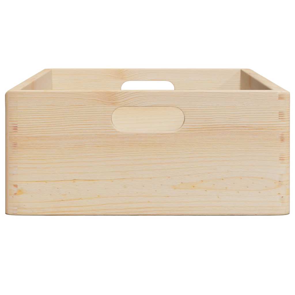 Houten kist met handvatten 40x30x13 cm massief grenenhout - AllerleiShop