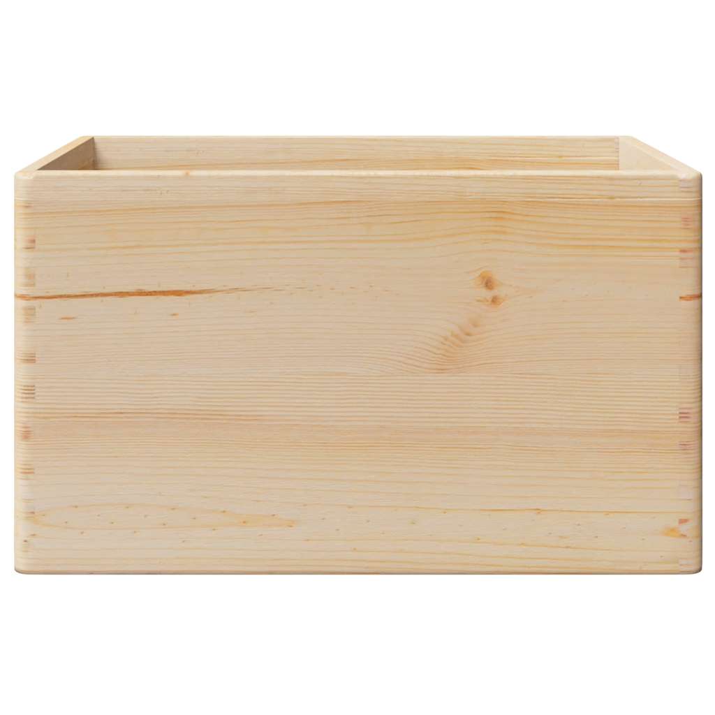 Houten kist met handvatten 40x30x23 cm massief grenenhout - AllerleiShop