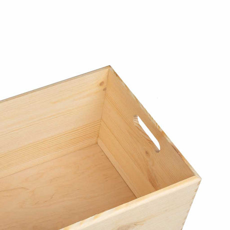 Houten kist met handvatten 40x30x23 cm massief grenenhout - AllerleiShop