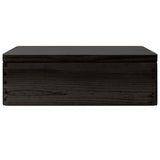 Houten kist met deksel 40x30x13 cm massief grenenhout zwart - AllerleiShop