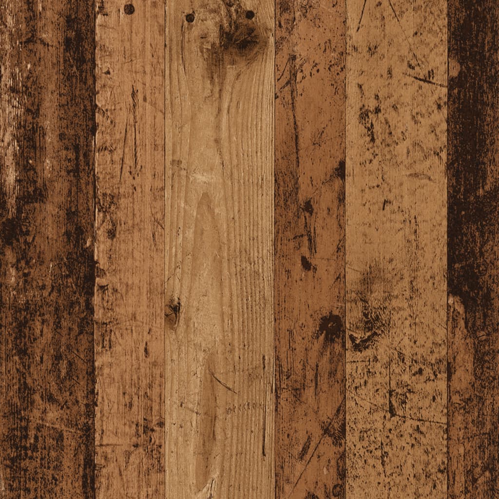 Bijzettafel met wieltjes 55x60x78 cm bewerkt hout oud houtkleur - AllerleiShop