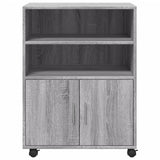 Rolkast 60x48x81 cm bewerkt hout grijs sonoma eikenkleurig - AllerleiShop