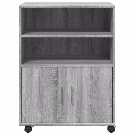 Rolkast 60x48x81 cm bewerkt hout grijs sonoma eikenkleurig - AllerleiShop