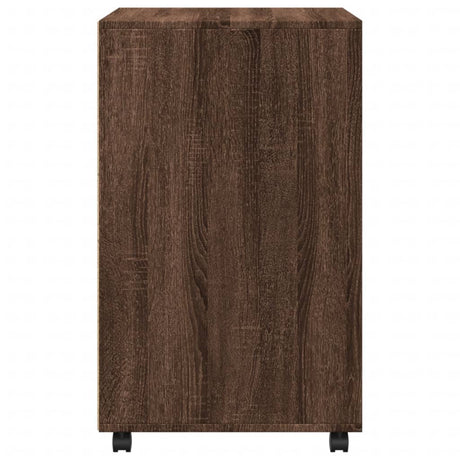 Rolkast 60x48x81 cm bewerkt hout bruin eikenkleur - AllerleiShop