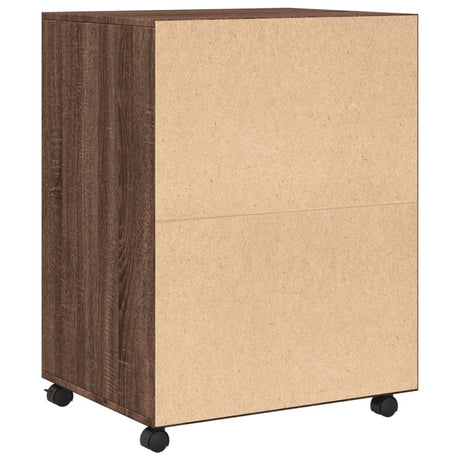 Rolkast 60x48x81 cm bewerkt hout bruin eikenkleur - AllerleiShop