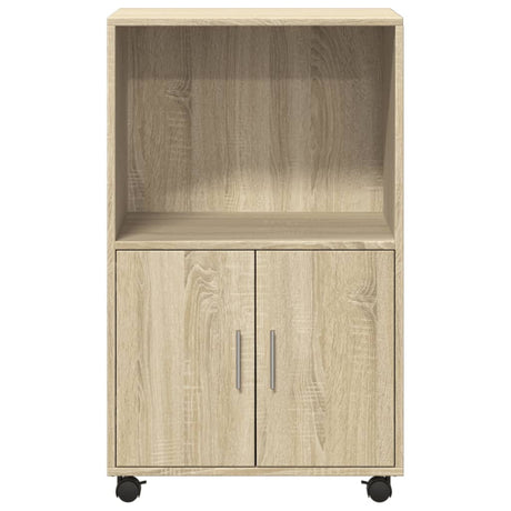 Rolkast 55x40x91 cm bewerkt hout sonoma eikenkleurig - AllerleiShop