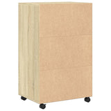 Rolkast 55x40x91 cm bewerkt hout sonoma eikenkleurig - AllerleiShop