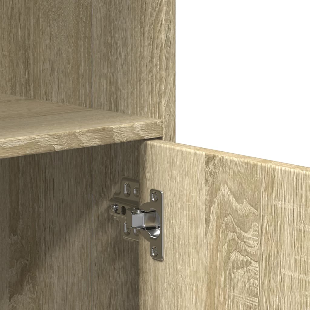 Rolkast 55x40x91 cm bewerkt hout sonoma eikenkleurig - AllerleiShop