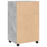 Rolkast 55x40x91 cm bewerkt hout betongrijs - AllerleiShop