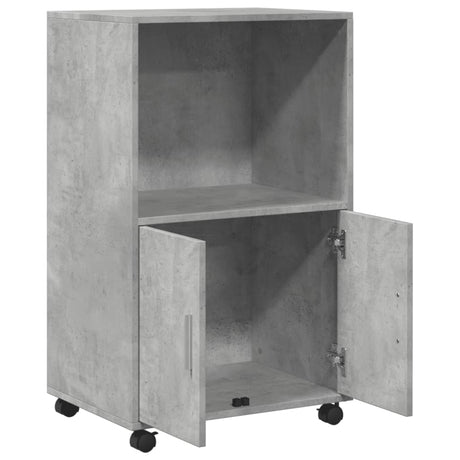 Rolkast 55x40x91 cm bewerkt hout betongrijs - AllerleiShop