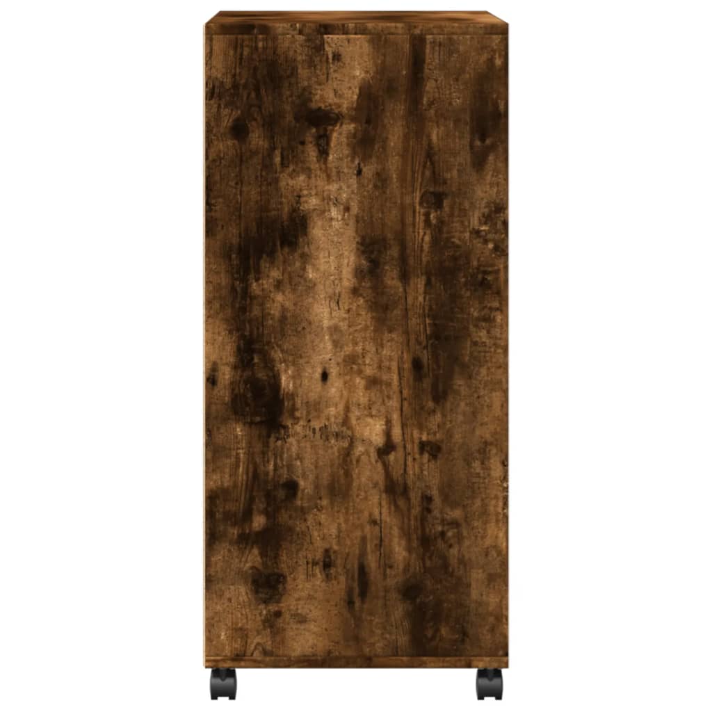 Rolkast 55x40x91 cm bewerkt hout gerookt eikenkleurig - AllerleiShop