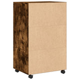 Rolkast 55x40x91 cm bewerkt hout gerookt eikenkleurig - AllerleiShop