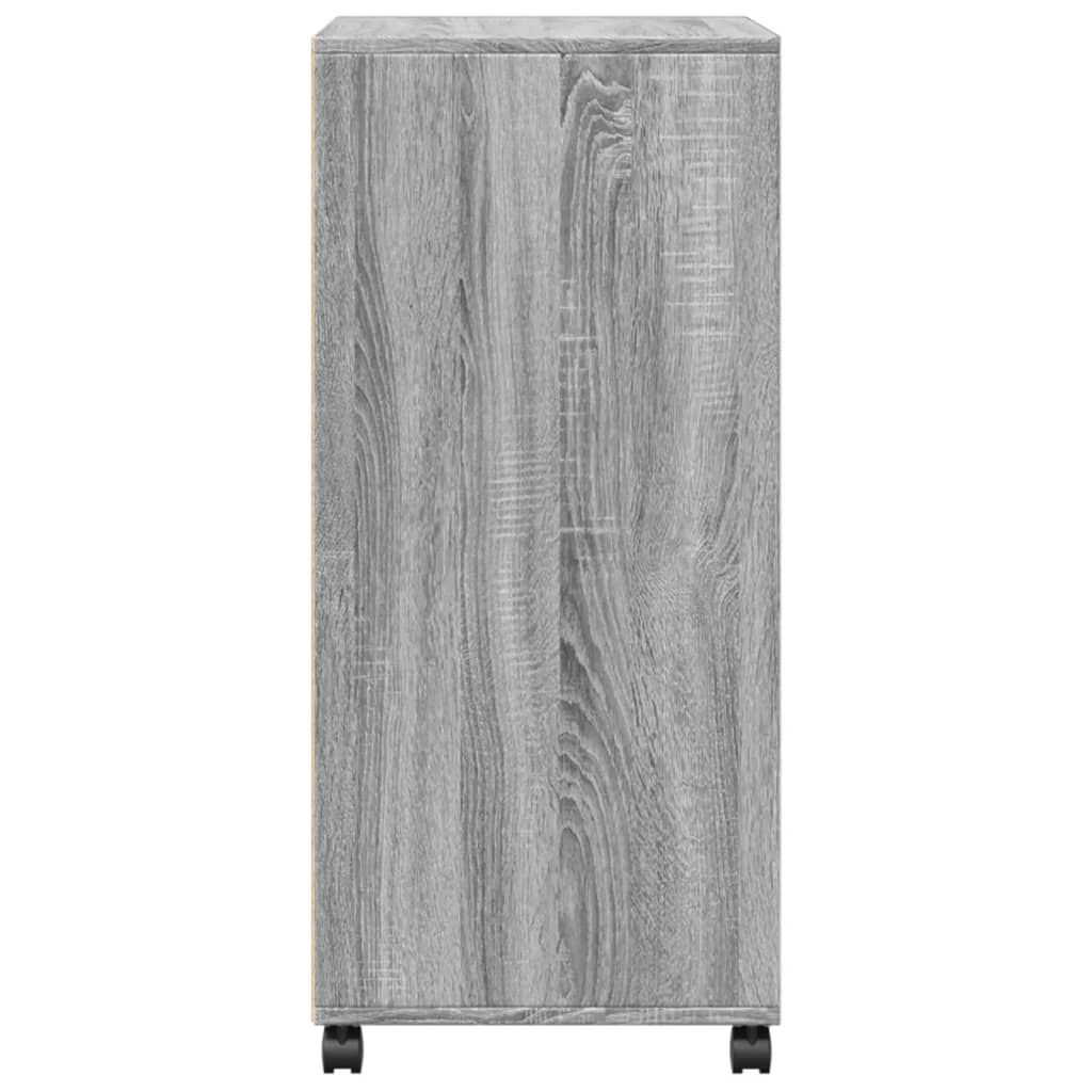 Rolkast 55x40x91 cm bewerkt hout grijs sonoma eikenkleurig - AllerleiShop