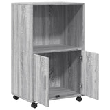 Rolkast 55x40x91 cm bewerkt hout grijs sonoma eikenkleurig - AllerleiShop