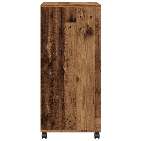 Rolkast 55x40x91 cm bewerkt hout oud houtkleurig - AllerleiShop