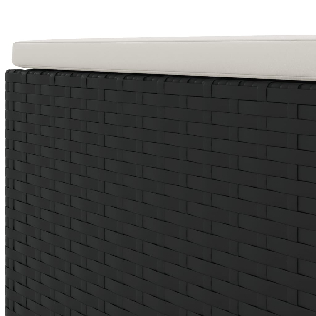6-delige Loungeset met kussens poly rattan zwart - AllerleiShop