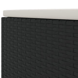 6-delige Loungeset met kussens poly rattan zwart - AllerleiShop