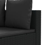 6-delige Loungeset met kussens poly rattan zwart - AllerleiShop