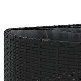 6-delige Loungeset met kussens poly rattan zwart - AllerleiShop