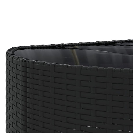 6-delige Loungeset met kussens poly rattan zwart - AllerleiShop