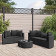 6-delige Loungeset met kussens poly rattan zwart - AllerleiShop