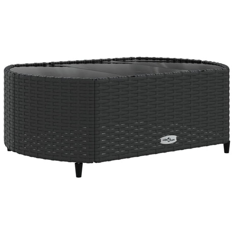 6-delige Loungeset met kussens poly rattan zwart - AllerleiShop