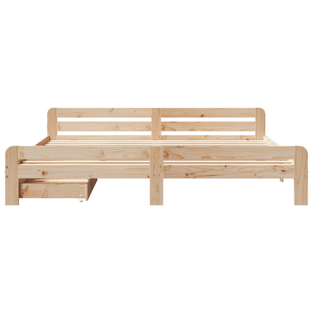 Bedframe zonder matras massief grenenhout 180x200 cm