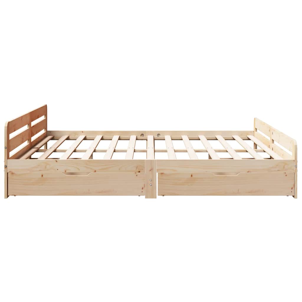 Bedframe zonder matras massief grenenhout 180x200 cm