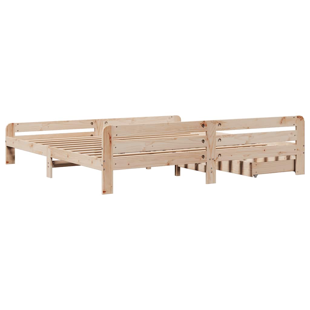 Bedframe zonder matras massief grenenhout 180x200 cm