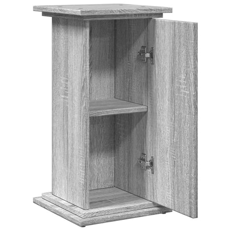 Sokkel met opbergruimte 31x30x60 cm bewerkt hout grijs sonoma - AllerleiShop