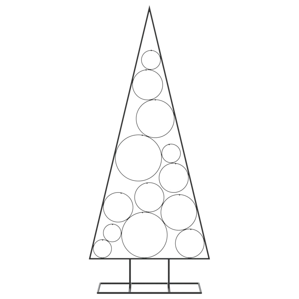 Kerstdecoratie kerstboom 150 cm metaal zwart - AllerleiShop