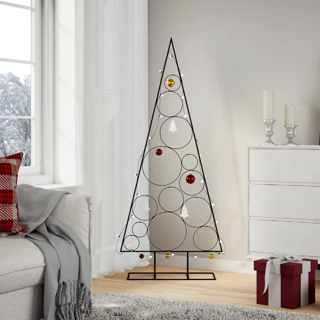 Kerstdecoratie kerstboom 150 cm metaal zwart - AllerleiShop